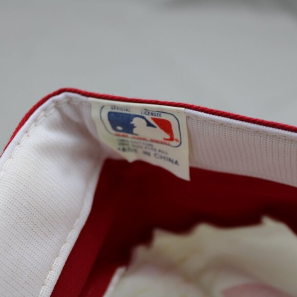 Cincinnati Reds Hat (VTG) - All Over Print by Midway - Adult Stretch Fit - Picture 9 of 10